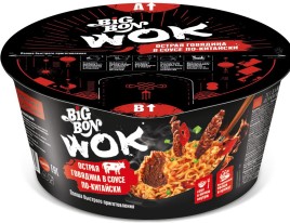 Лапша Биг Бон Вок острая говядина в соусе по-китайски чашка 85гр
