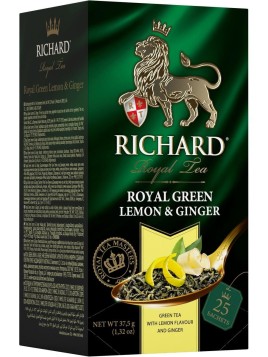 Чай Ричард зеленый  Лимон и имбирь 25пак