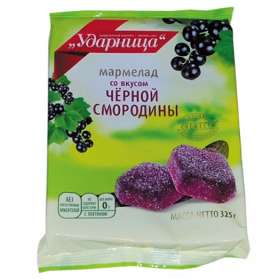 Мармелад черная смородина Ударница 325г