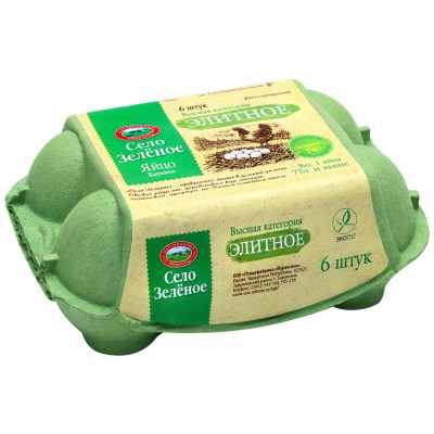 Яйцо Деревенское элитное высш.кат. 6шт. Село Зеленое