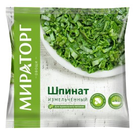 Шпинат измельченный зам. 400гр Мираторг