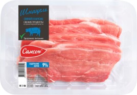 Шницель свиной охл. лоток 400гр Самсон