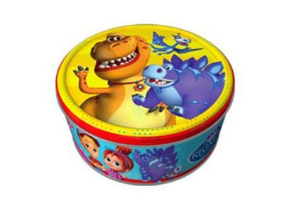 Печенье сдобное с сахарной обсыпкой Турбозавры 150гр ж/б Регнум