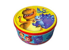 Печенье сдобное с сахарной обсыпкой Турбозавры 150гр ж/б Регнум