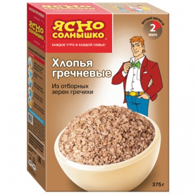 Ясно Солнышко Хлопья Гречневые 375г
