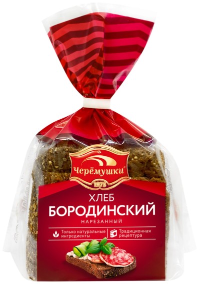 Хлеб Бородинский нарезанный полов. 390гр Черемушки