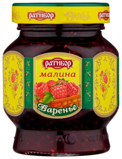 Варенье Малина Ратибор с/б 360 г