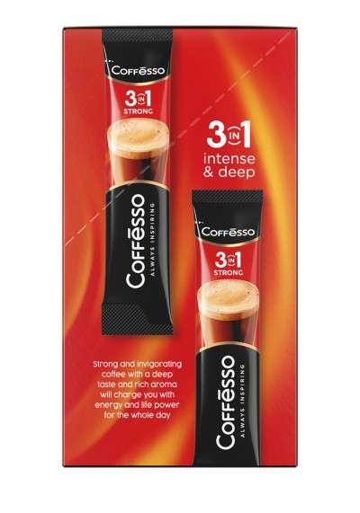 Кофе Coffesso Strong 3 в 1 в порц. пакетах 15гр