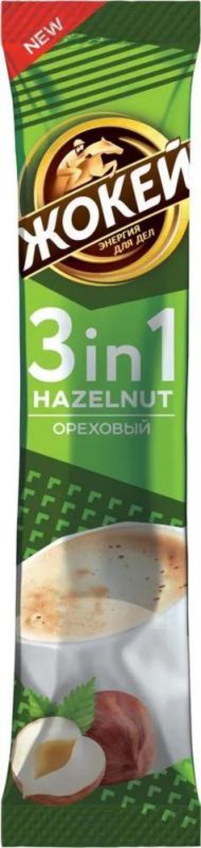 Напиток кофейный растворимый 3в1 Ореховый 12гр Жокей