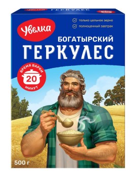 Увелка Геркулес Богатырский 20мин варки 500гр