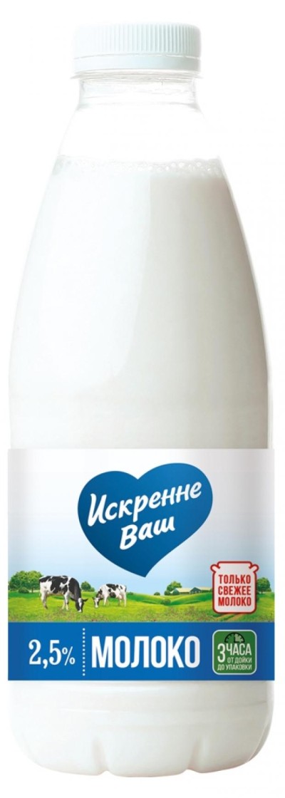 БЗМЖ Молоко пастер. Искренне Ваш 2,5% 930гр бут.