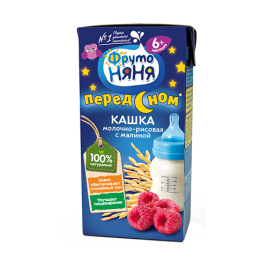 Кашка ФрутоНяня молочно-рисовая с малиной 200г