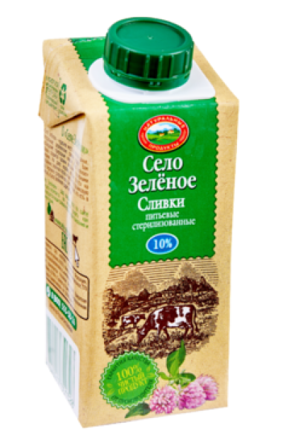 БЗМЖ Сливки "Село Зеленое" 10% 200гр